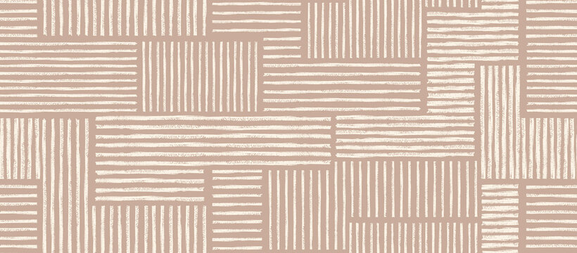 Abstract aesthetic elegant line brush stroke shapes Seamless Pattern.