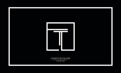 Alphabet letters T or TT logo monogram