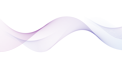 Modern abstract glowing wave background. Dynamic flowing wave lines design element. Futuristic technology and sound wave pattern. PNG file.