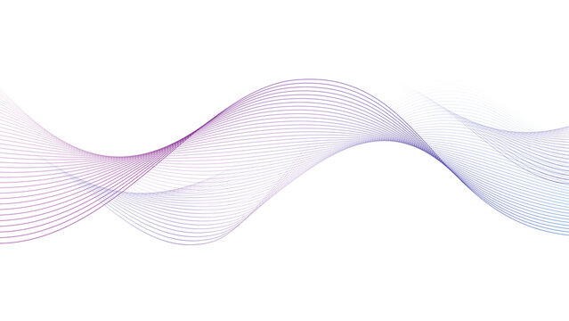 Modern abstract glowing wave background. Dynamic flowing wave lines design element. Futuristic technology and sound wave pattern. PNG file.