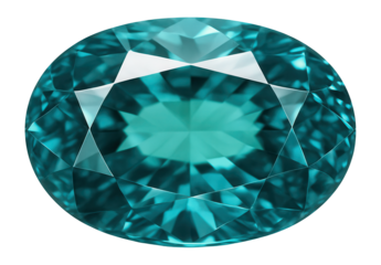 Oval-cut alexandrite gemstone displaying a bluish-green hue in daylight