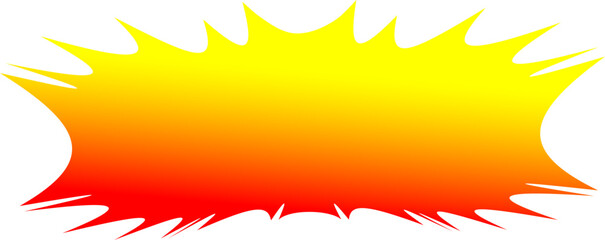 yellow and red color star shaped text bubble vector