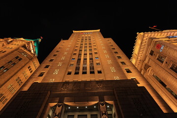 Waterfront colonial style buildings Located in The Bund (Waitan) Shanghai, China.