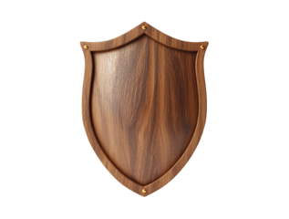 wooden shield Modern icon isolated on transparent background, Clipart pn