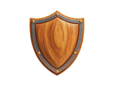  wooden shield Modern icon isolated on transparent background, Clipart pn