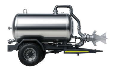 Industrial vacuum tanker with a reinforced chassis and high-pressure discharge nozzle