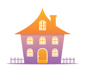  Cute haunted house a charming and whimsical illustration for Halloween and autumn designs perfect for children's books