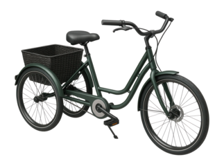 Step-over adult tricycle with chain guard and kickstand