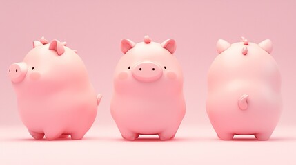 pink piggy banks