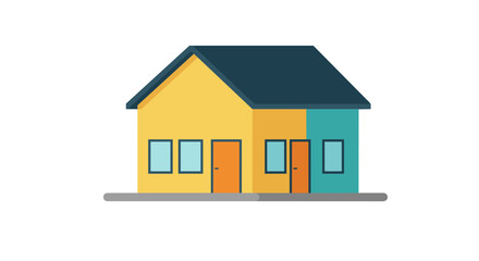 Vibrant modern house with bold colors and minimalist design