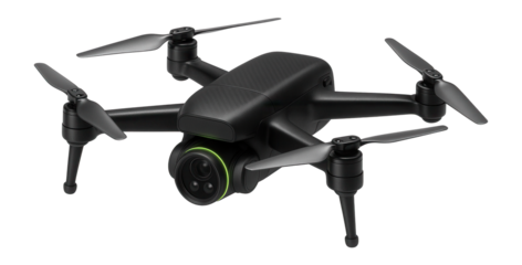 Surveillance drone with night vision capability and silent propellers