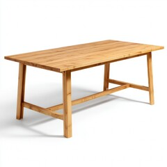 Fototapeta premium Modern Wooden Table with Minimalist Design for Interior Spaces
