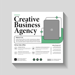 Creative Business Agency Social Media Post Design Template for Marketing and Branding
