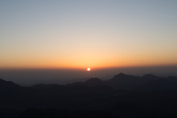 Sunrise over Mountains, Mount Sinai