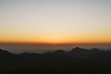 Sunrise over Mountains, Mount Sinai