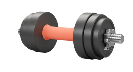 Dynamic dumbbell isolated on black background, perfect for fitness, gym, workout, exercise, weightlifting, and health-related projects  isolated png on white background