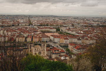 Fototapeta premium Panorama of Lyon, France