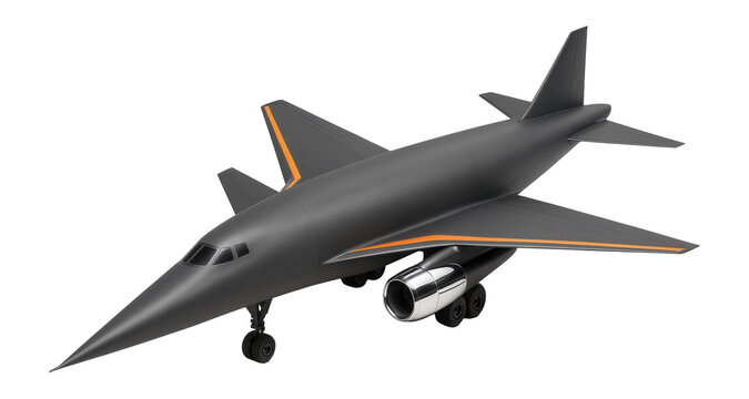Cargo variant of a supersonic military transport aircraft with delta wings and canards