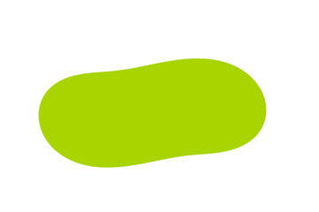 Green abstract organic blob shape design element for background highlight, sticker, poster, infographic, and modern graphic projects