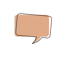 Naklejka premium Brown speech bubble icon