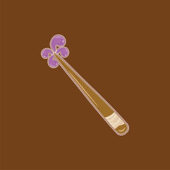 Vector illustration of a wand magic wand cute and cartoon shaped magic wand