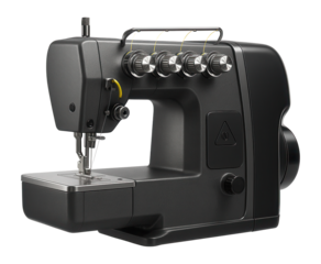 Industrial overlock machine with a servo motor and noise reduction design for an efficient textile factory