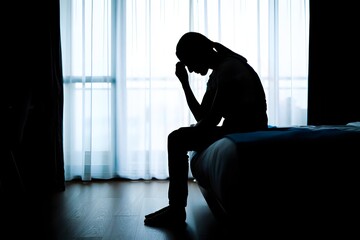 Woman suffering from depression