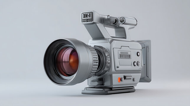 Video camera on a light background