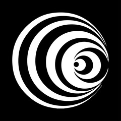 cute lovely geometric optical art object for hipnotise in vector art