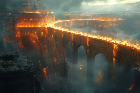The Hord Bridge spanning a river under clear blue skies.