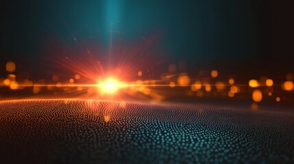 Vibrant Digital Flare Explosion Overlay in a Virtual Universe with Display Technology Effects