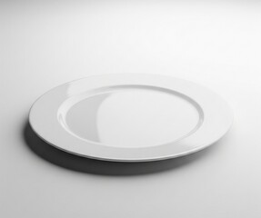 empty plate on white background