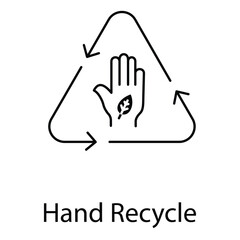 Green Eco Hand Recycle Vector Illustration Icon Design for Planet