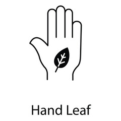 Environmental Hand Supporting Leaf Vector Illustration Eco Icon Design