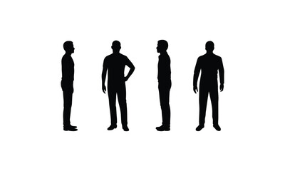 Standing People Group Silhouette