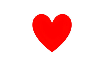 Red heart love symbol isolated on transparent PNG background