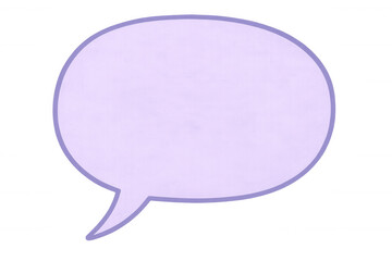 Fototapeta premium Purple speech bubble with transparent background symbolizing communication, dialogue, and conversation