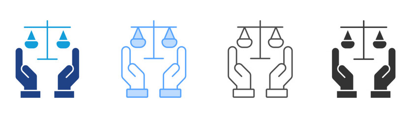 Neutrality Icon Set Multiple Style Collection