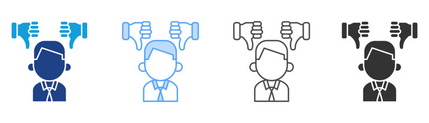 Discrimination Icon Set Multiple Style Collection