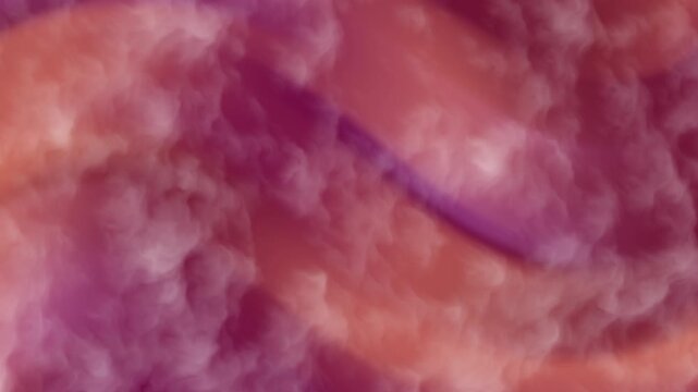 Cloudy sky with peach and purple hues suitable for background or design projects needing calming, serene atmosphere with soft colors.