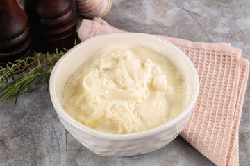 Italian soft young cheese stracciatella