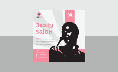 beauty fashion social media post design 
