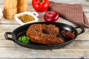 Baked pork tenderloin with mustard