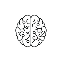 A modern AI brain icon set with circuit-inspired designs, symbolizing intelligence, technology, and digital innovation