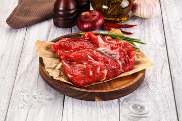 Raw beef meat for cooking