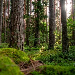Lush forest floor bathed in sunlight (3)