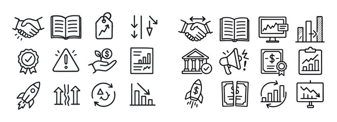 Fototapeta premium Stock Market Icon Set