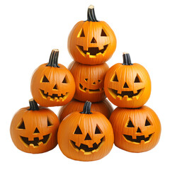 Stacked Jack O' Lanterns Display for Halloween Decor
