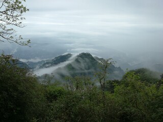 fog over the mountains
