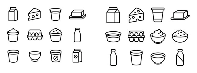 Dairy Icons Grid